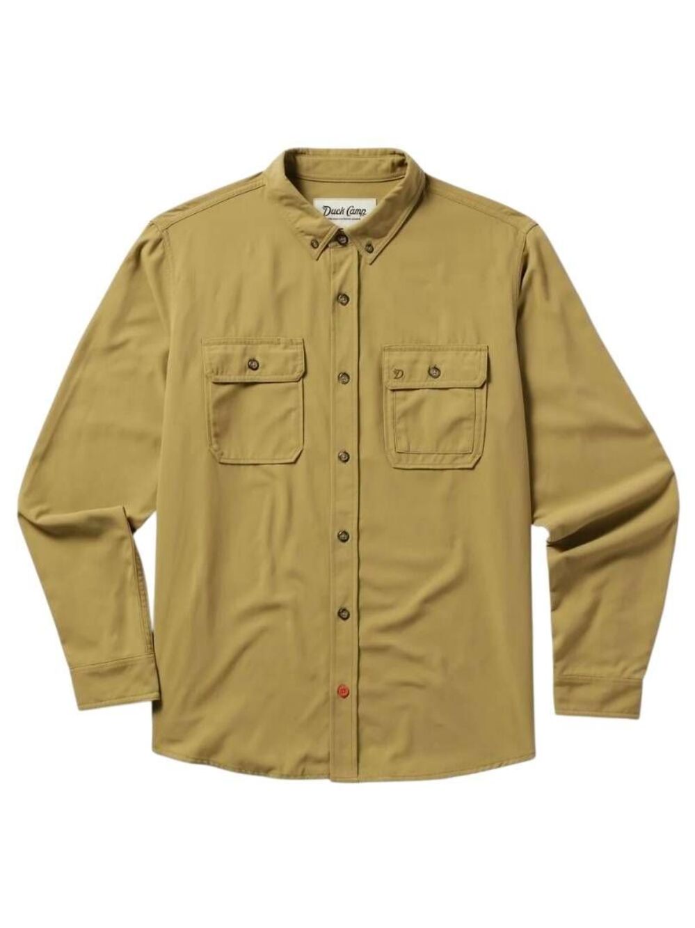 NWT Duck Camp Men's Field Shirt XL Wheat Lark Durable Nylon Long Sleeve